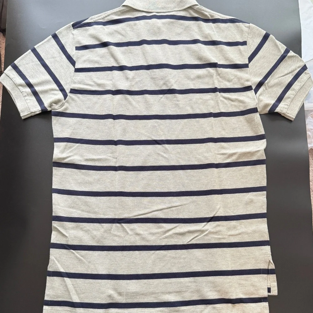 POLO Ralph Lauren Polo Shirt Mens Medium Striped Short Sleeve Cotton